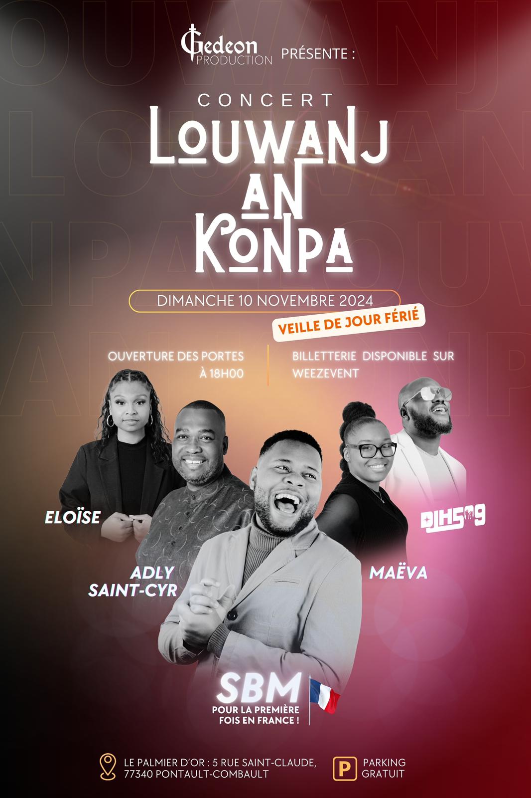 Concert Louwanj en Konpa